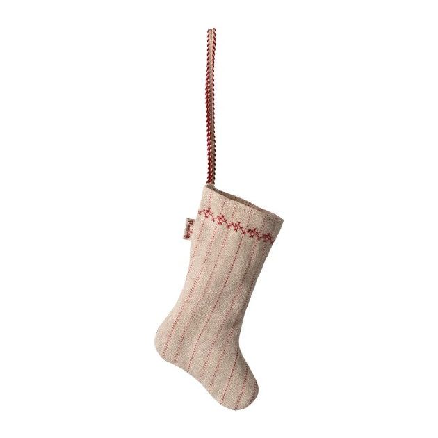 Maileg Stocking ornament, Stripe – Sand