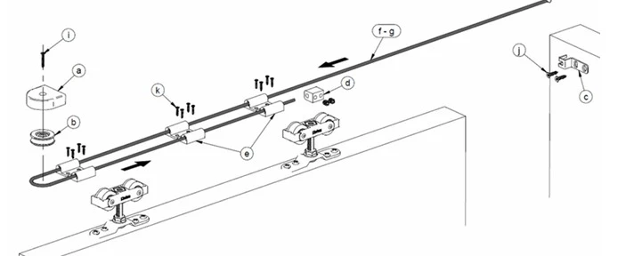Sliding Door Self Closing Door Kit: Timber 40-120kg