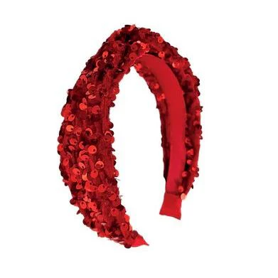 Rockahula Sequin Velvet Headband – Red