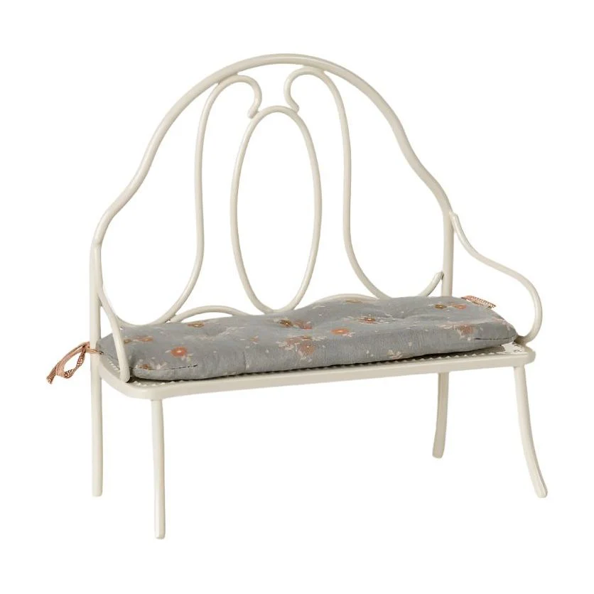 Maileg Vintage bench, Miniature – Off white