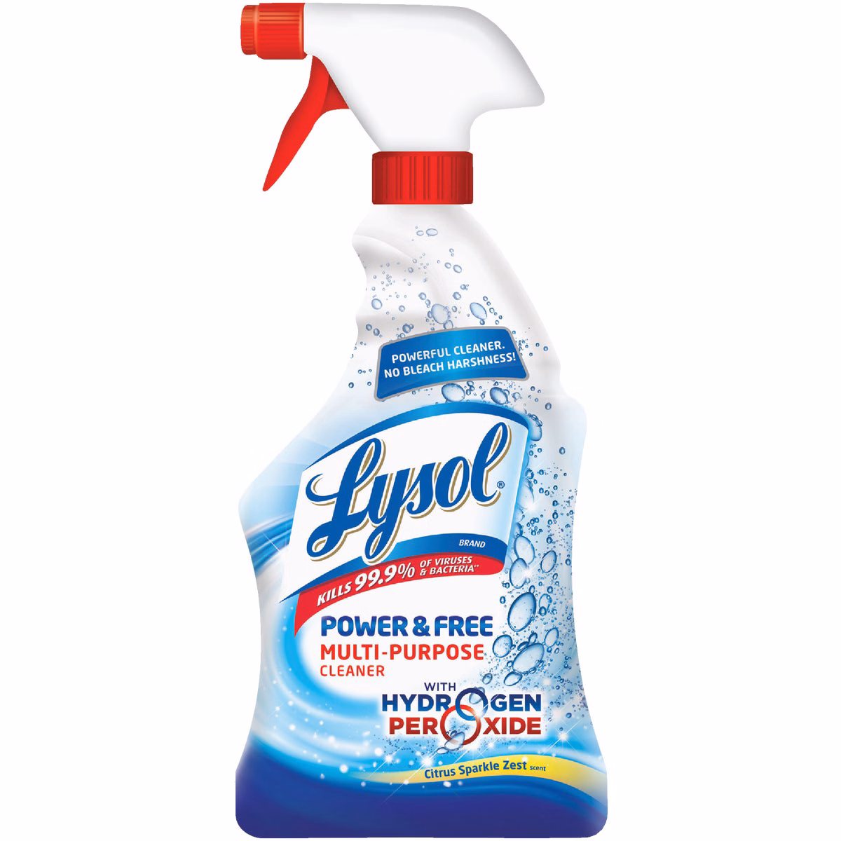 Lysol 22 Oz. Power & Free Citrus Sparkle Zest All-Purpose Cleaner with Hydrogen Peroxide