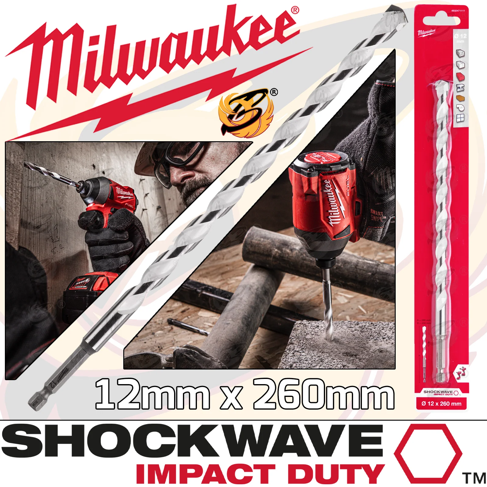 Milwaukee 12mm x 260mm Multi Material Drill Bit ( 4932471111 )