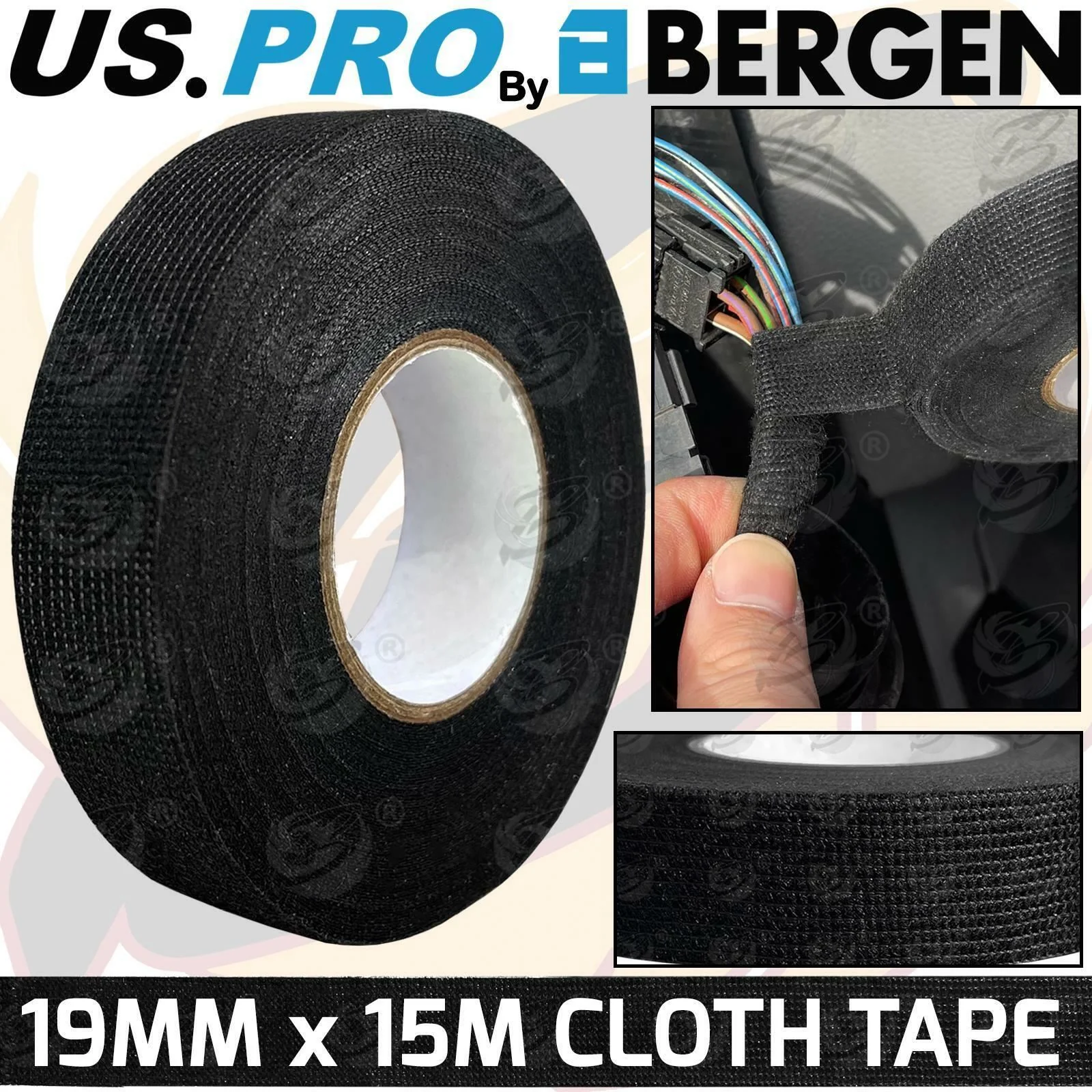 US Pro Wiring Loom Cloth Tape 19mm  2885 ( x 1 ROLLS )