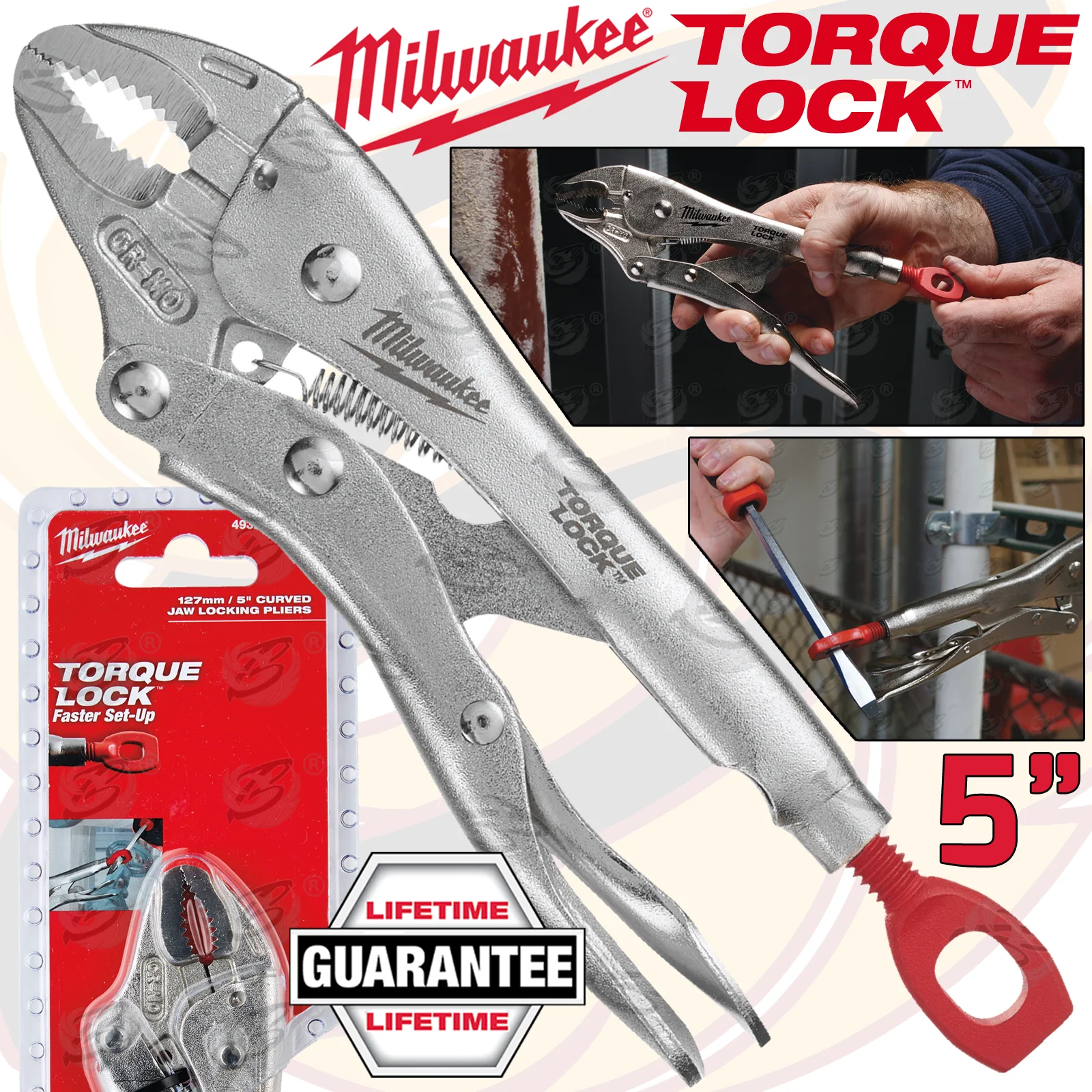 Milwaukee 5″ Curved Jaw Torque Lock Locking Pliers ( 4932472263 )