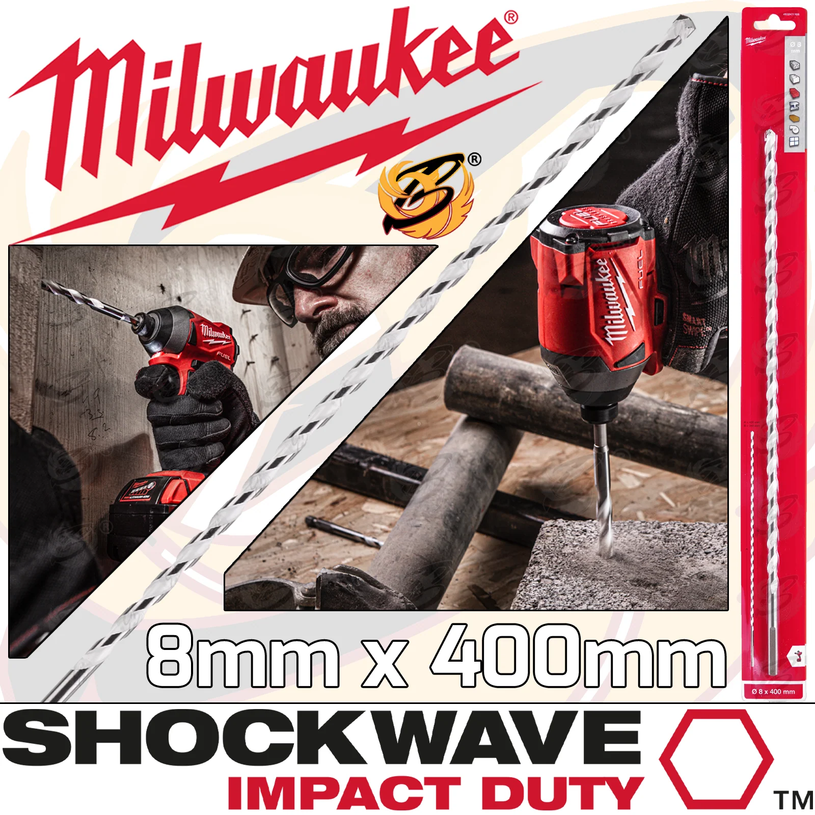 Milwaukee 8mm x 400mm Multi Material Drill Bit ( 4932471106 )
