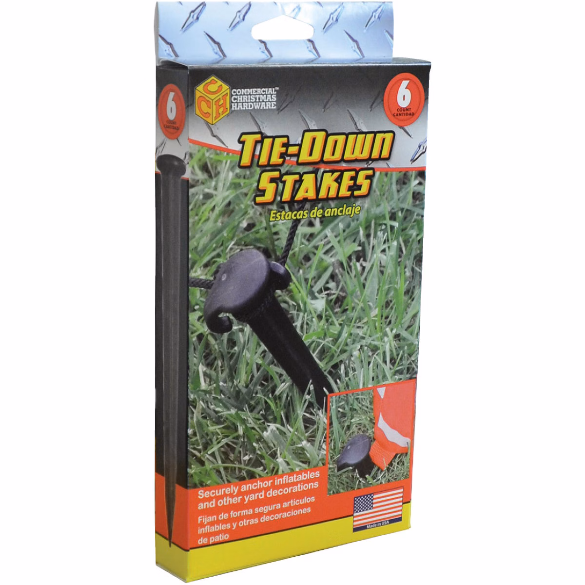 Commercial Christmas Hardware 7 In. Plastic Tie Down Stakes (6-Pack)