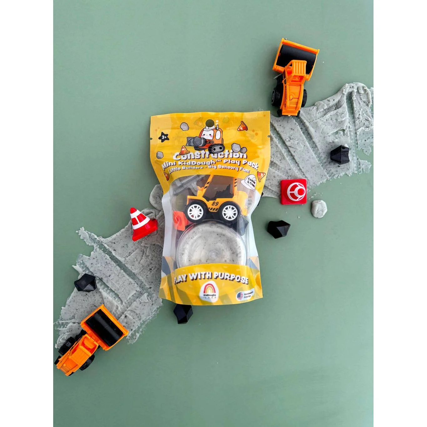 Earth Grown KidDough Construction Mini Play Pack