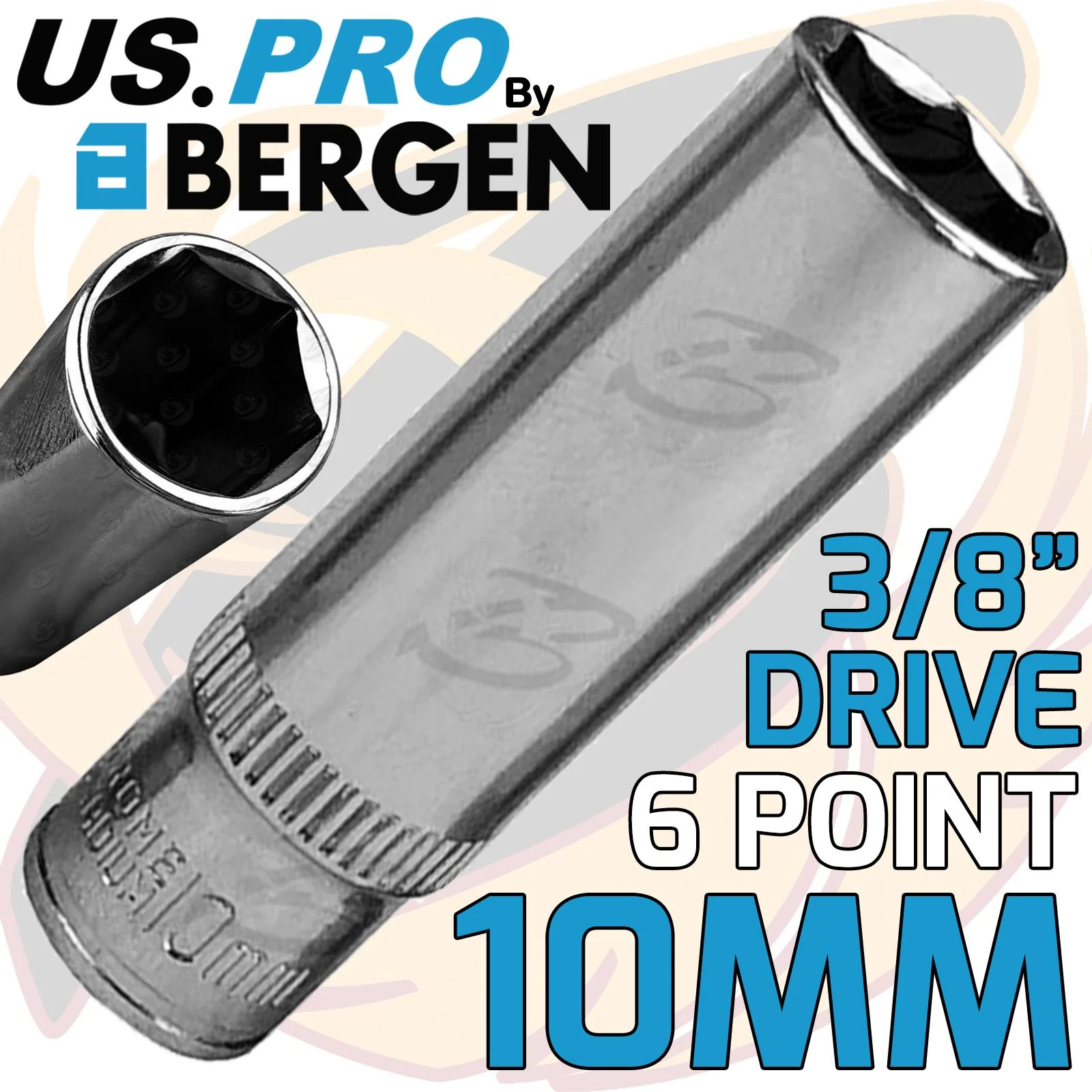 US PRO 10MM 3/8″ DRIVE 6 POINT DEEP SOCKET ( SINGLE )