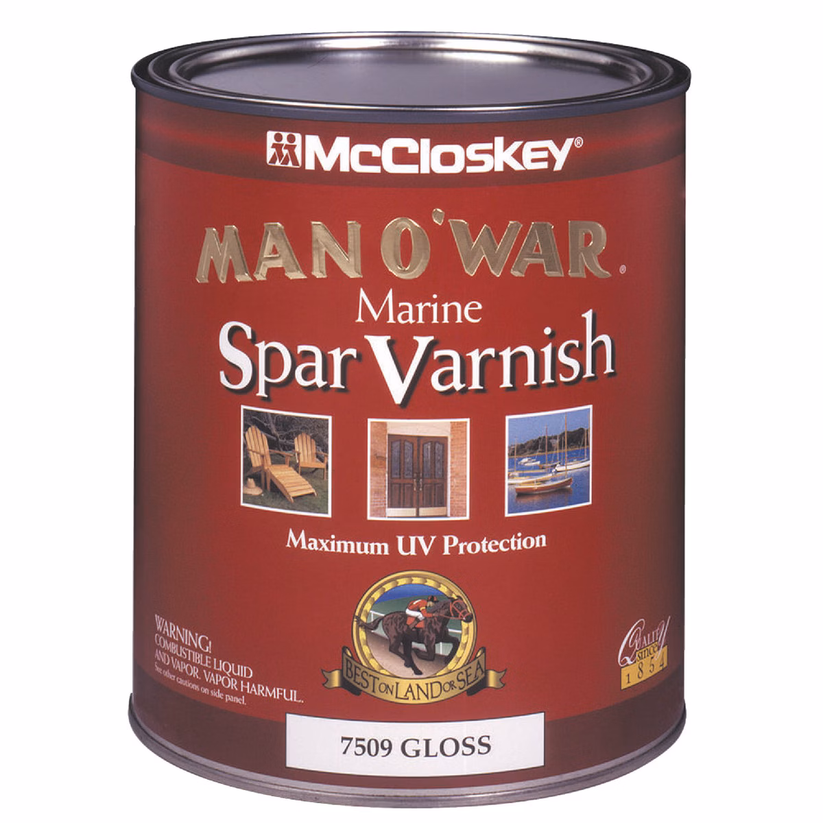 McCloskey Man O'War Gloss Spar Marine Interior & Exterior Varnish, Quart