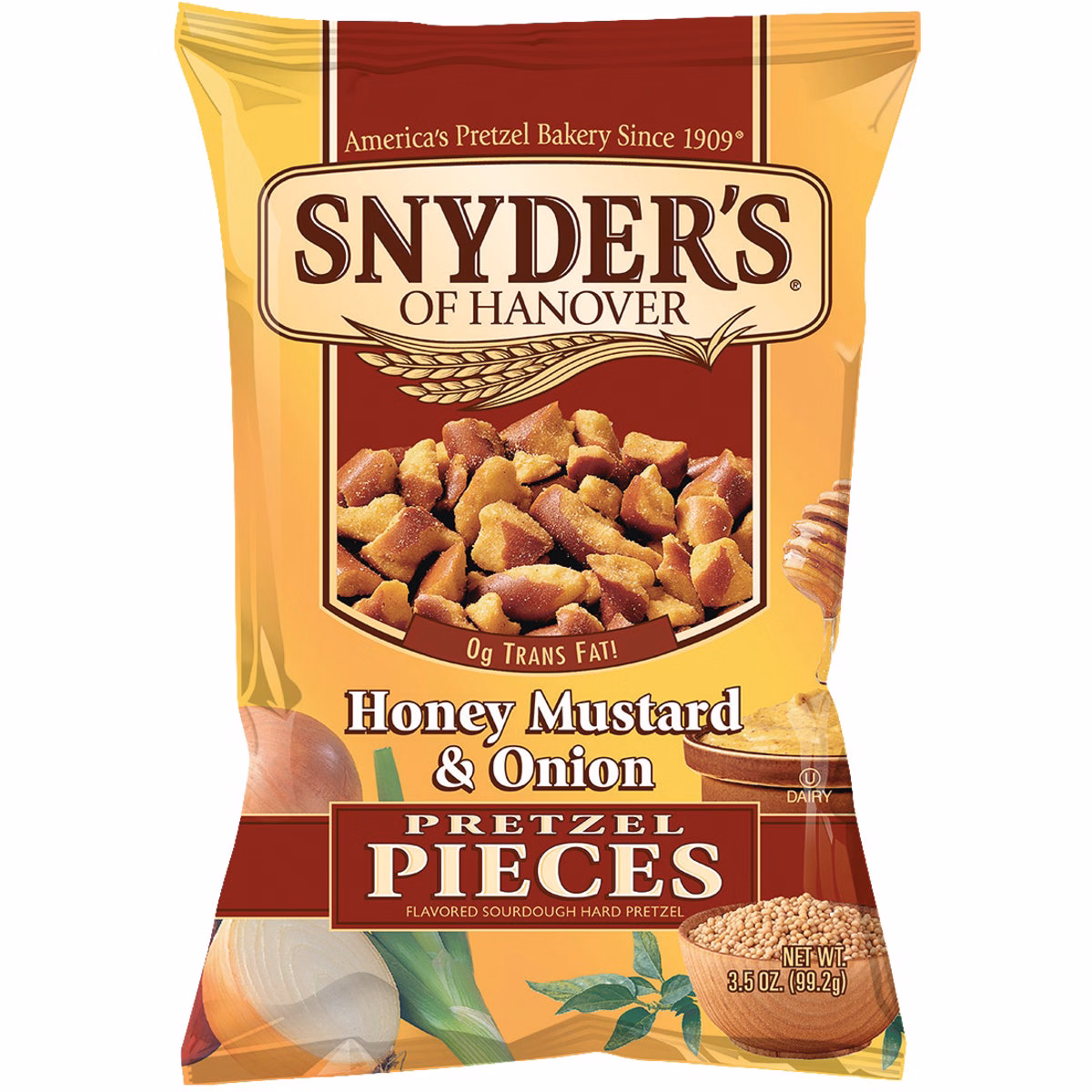 Snyder's of Hanover 3.5 Oz. Honey Mustard & Onion Pretzels