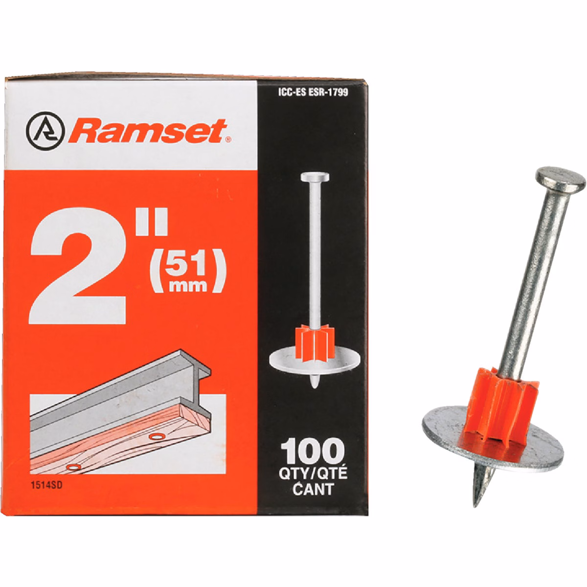 Ramset 2 In. Fastening Pin with Washer (100-Pack)