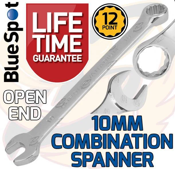 BlueSpot 10mm Combination Spanner ( Single ) With A Manufacturers LifeTime Guarantee 05208