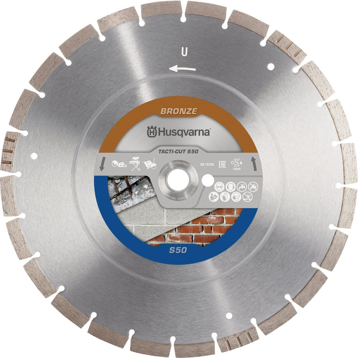 Husqvarna Tacti-Cut S50+ 14 In. Dia. x 0.118 In. Diamond Blade, 20mm