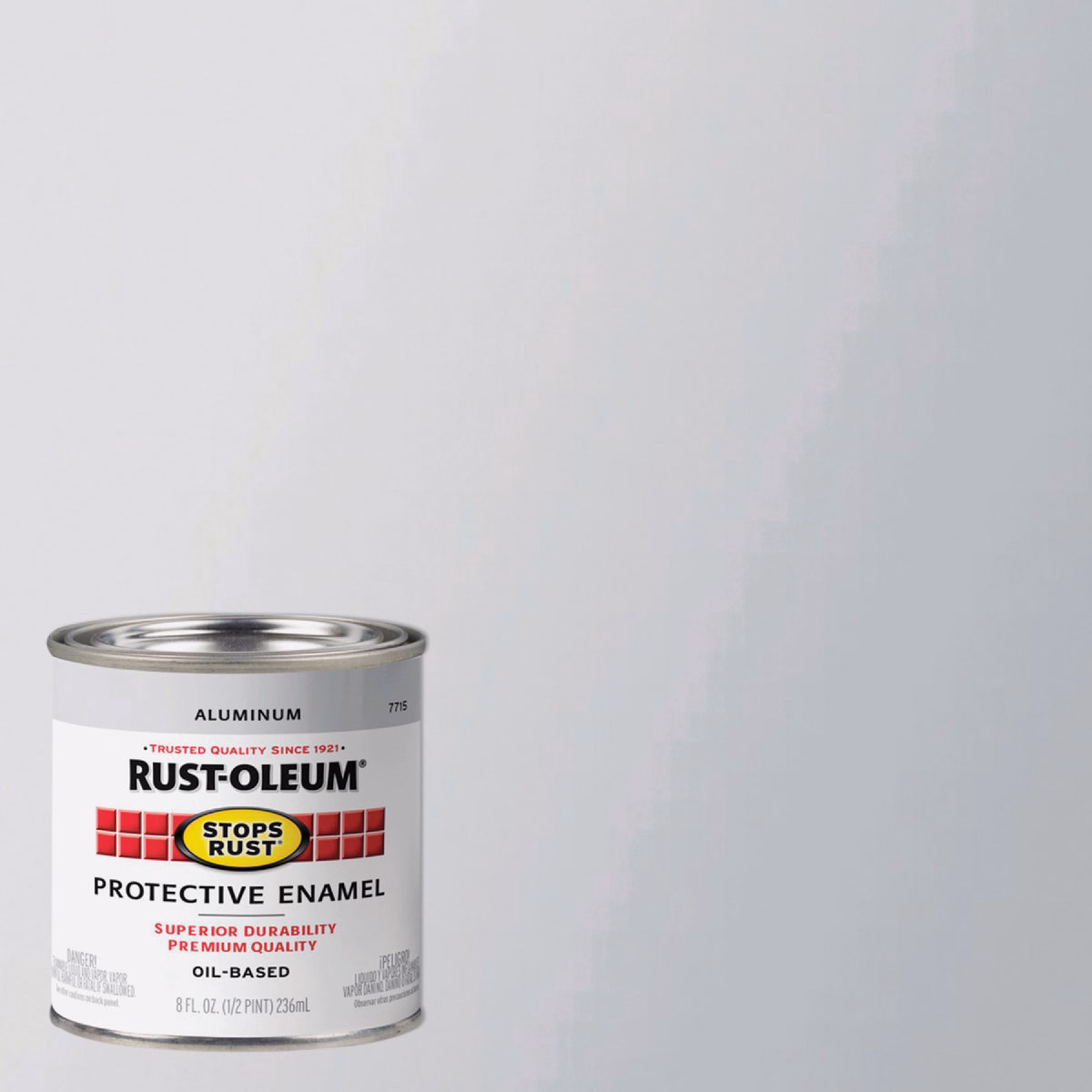 Rust-Oleum Stops Rust Oil Based Gloss Protective Rust Control Enamel, Aluminum, 1/2 Pt.