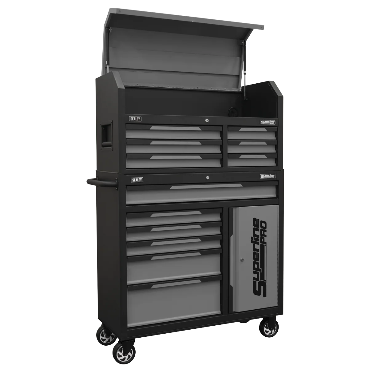 Sealey Superline Pro 12 Drawer & Cupboard Toolbox ( Grey )  AP1080GR