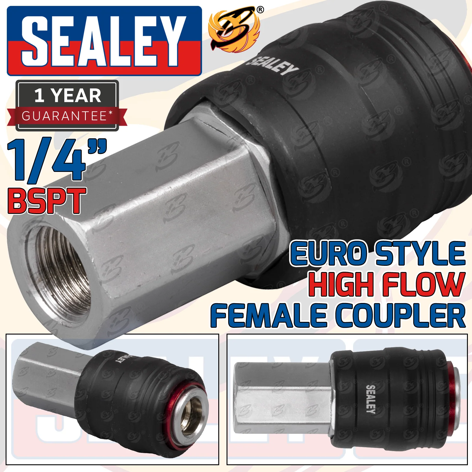 Sealey High Flow Coupling Body Female 1/4″Bs Point ( ACH13 )