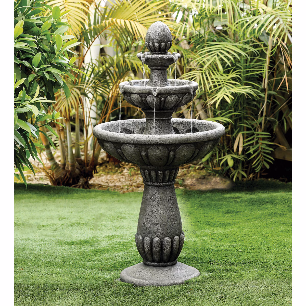 Best Garden 21 In. W. x 41.25 In. H. Resin 3-Tier Fountain