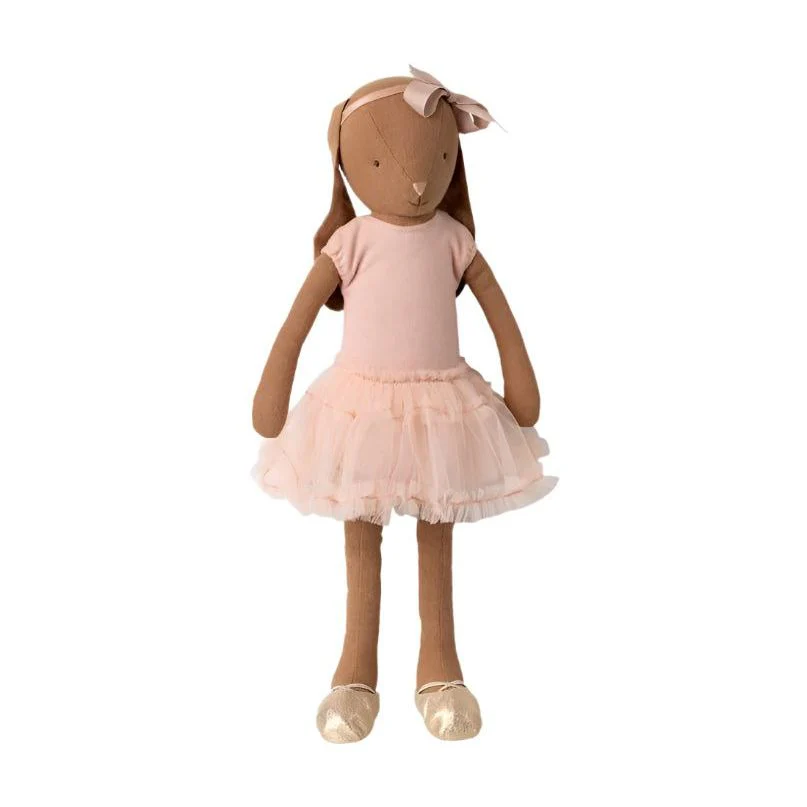 Maileg Bunny, Size 3 – Chocolat Brown – Ballet suit and skirt rose