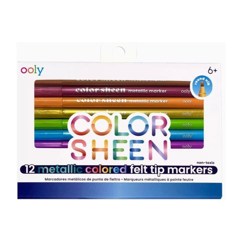 Ooly Color Sheen Metallic Markers – Set of 12