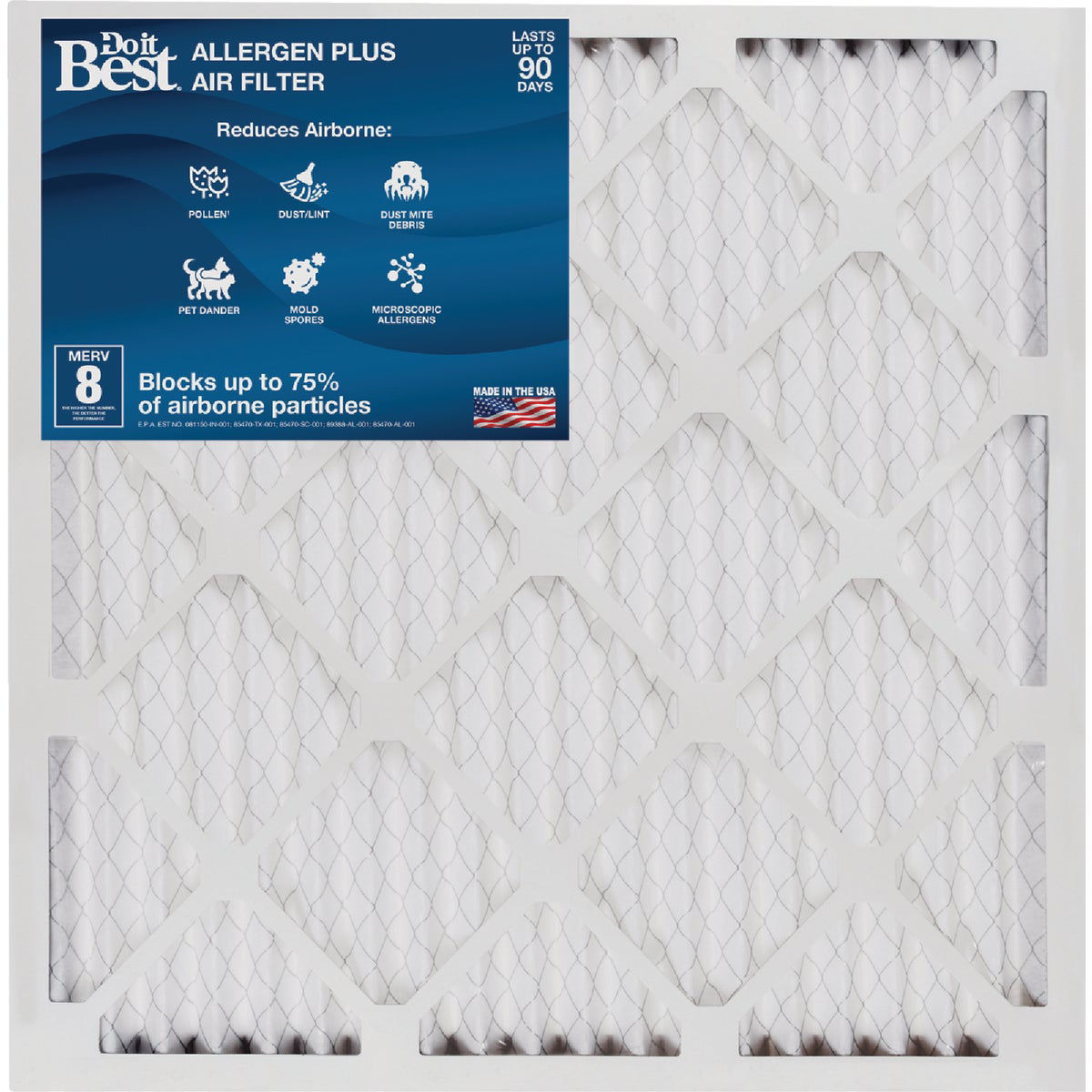 Do it Best 24 In. x 30 In. x 1 In. MERV 8 Furnace Filter