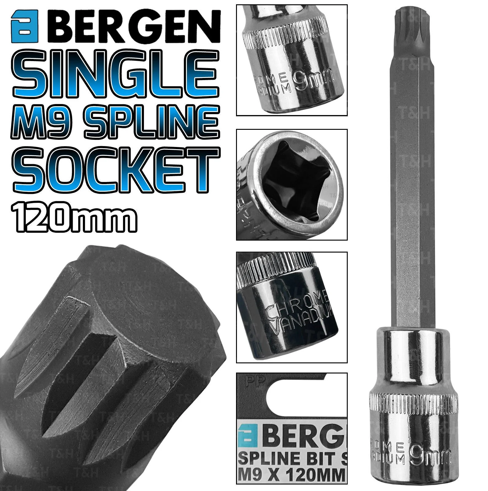 US Pro M9 1/2″ Drive 120mm Long Spline Bit Socket ( Single )  2010