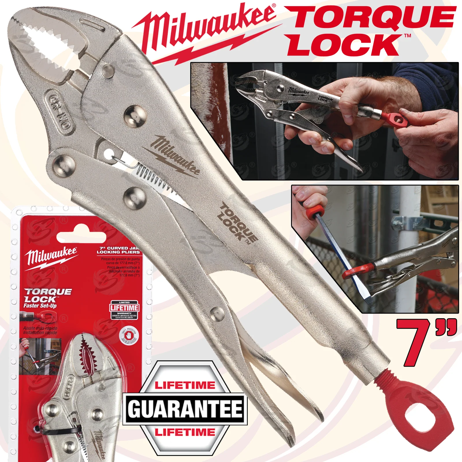 Milwaukee 7″ Curved Jaw Torque Lock Locking Pliers ( 4932471732 )