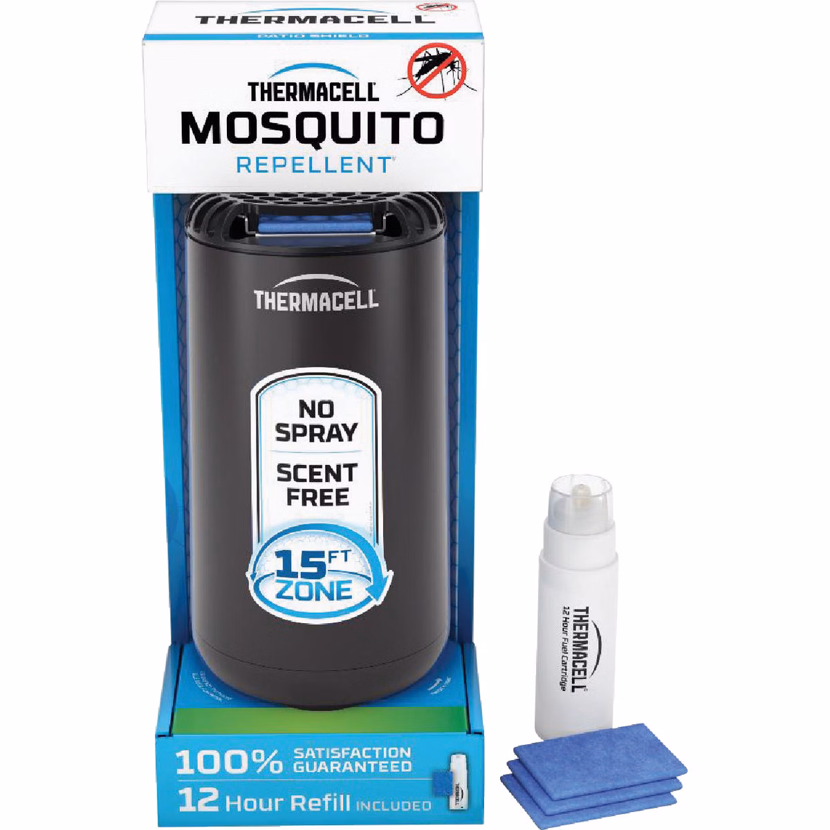 Thermacell Patio Shield 12 Hr. Graphite Black Mosquito Repeller