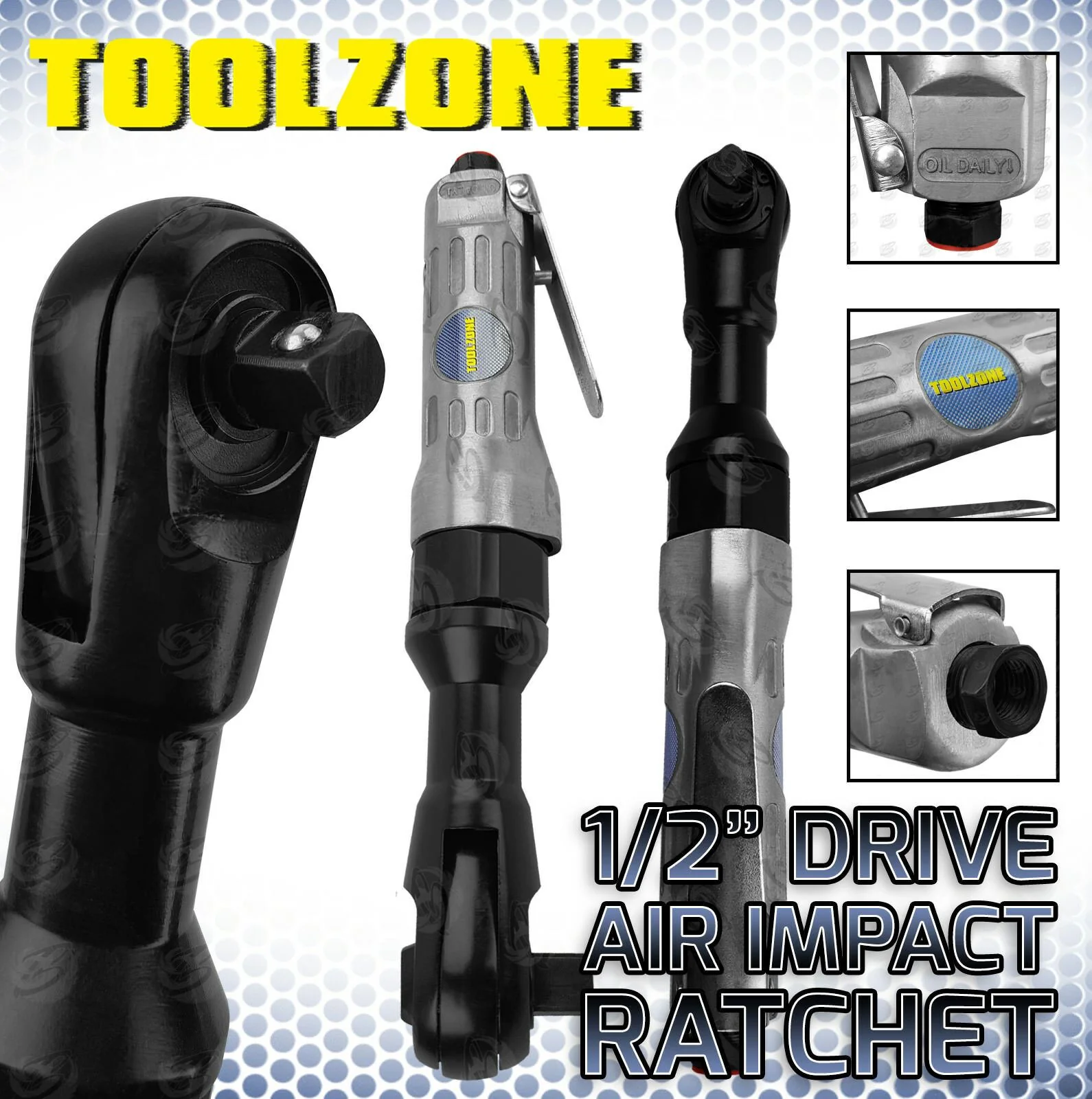 Toolzone 1/2″ Drive Air Impact Ratchet Wrench ( AT004 )