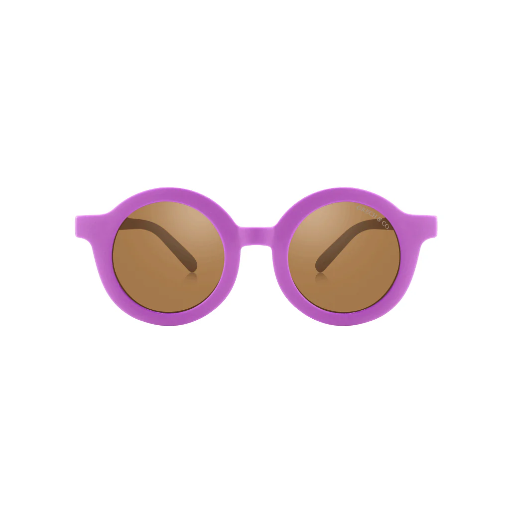 Grech & Co Original Round Sustainable Sunglasses | Bendable Polarized: Aster
