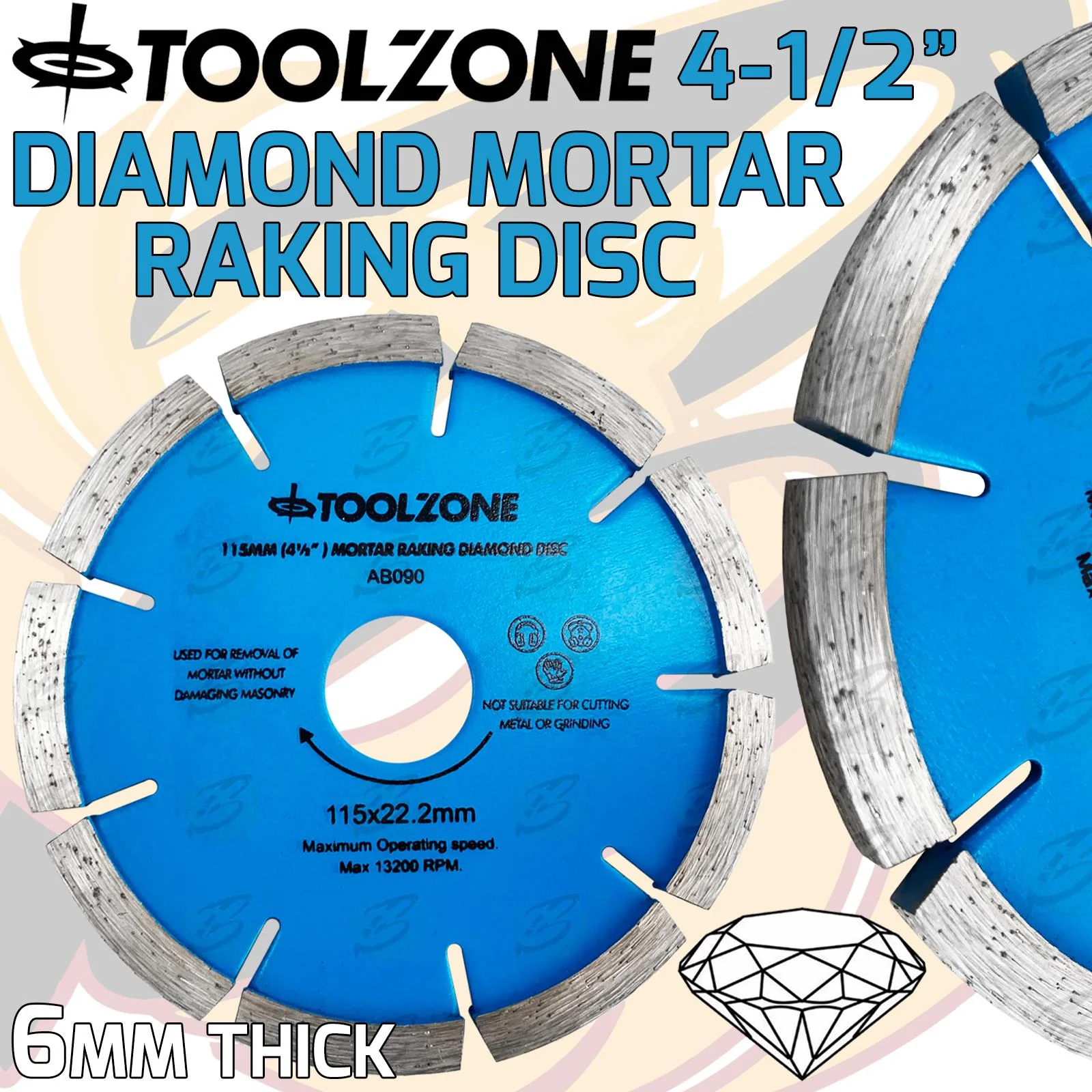 Toolzone 4.5″ ( 115mm ) Mortar Raking Disc ( x 1 ) ( AB090 )