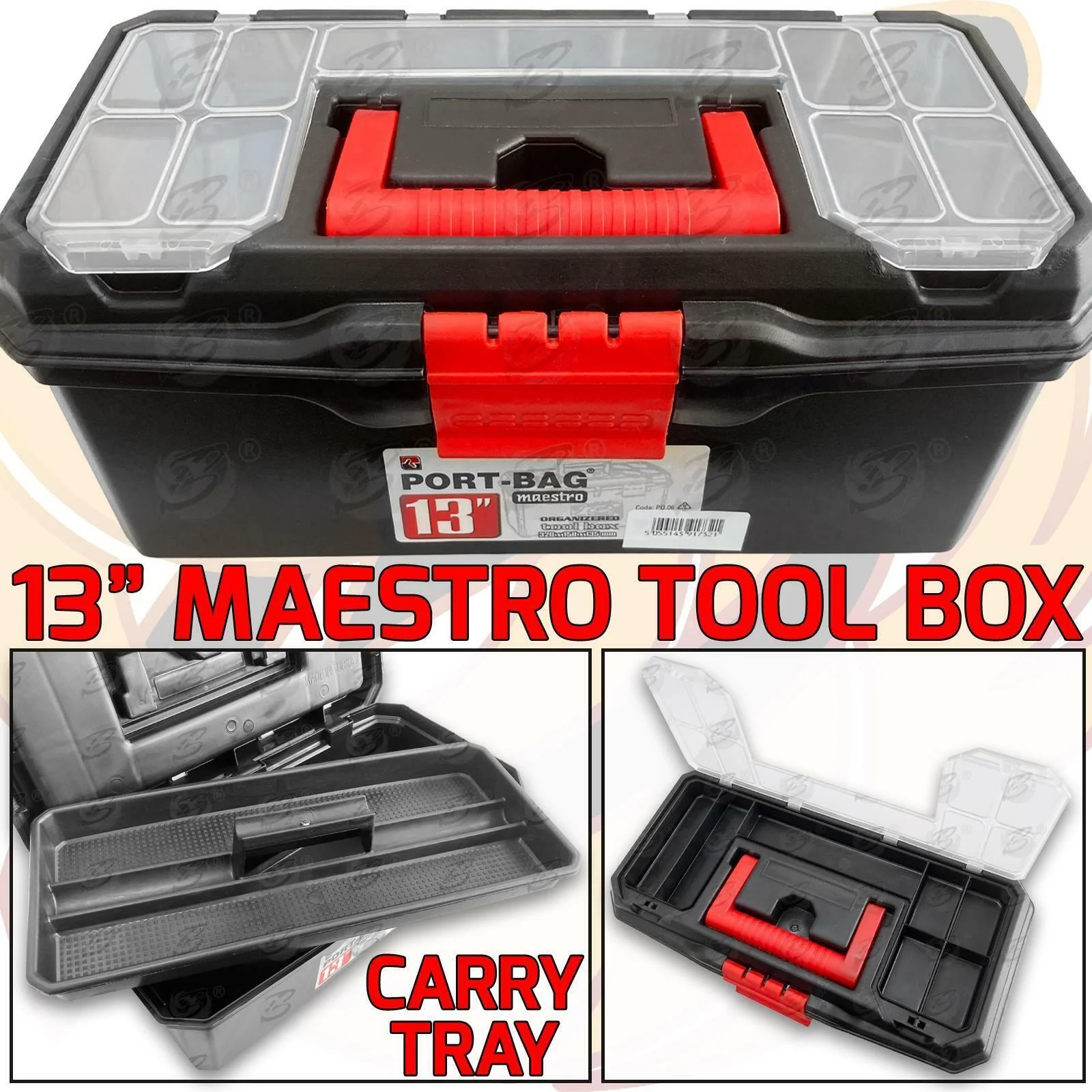 Toolzone 13″ Maestro Tool Box ( TB093 )
