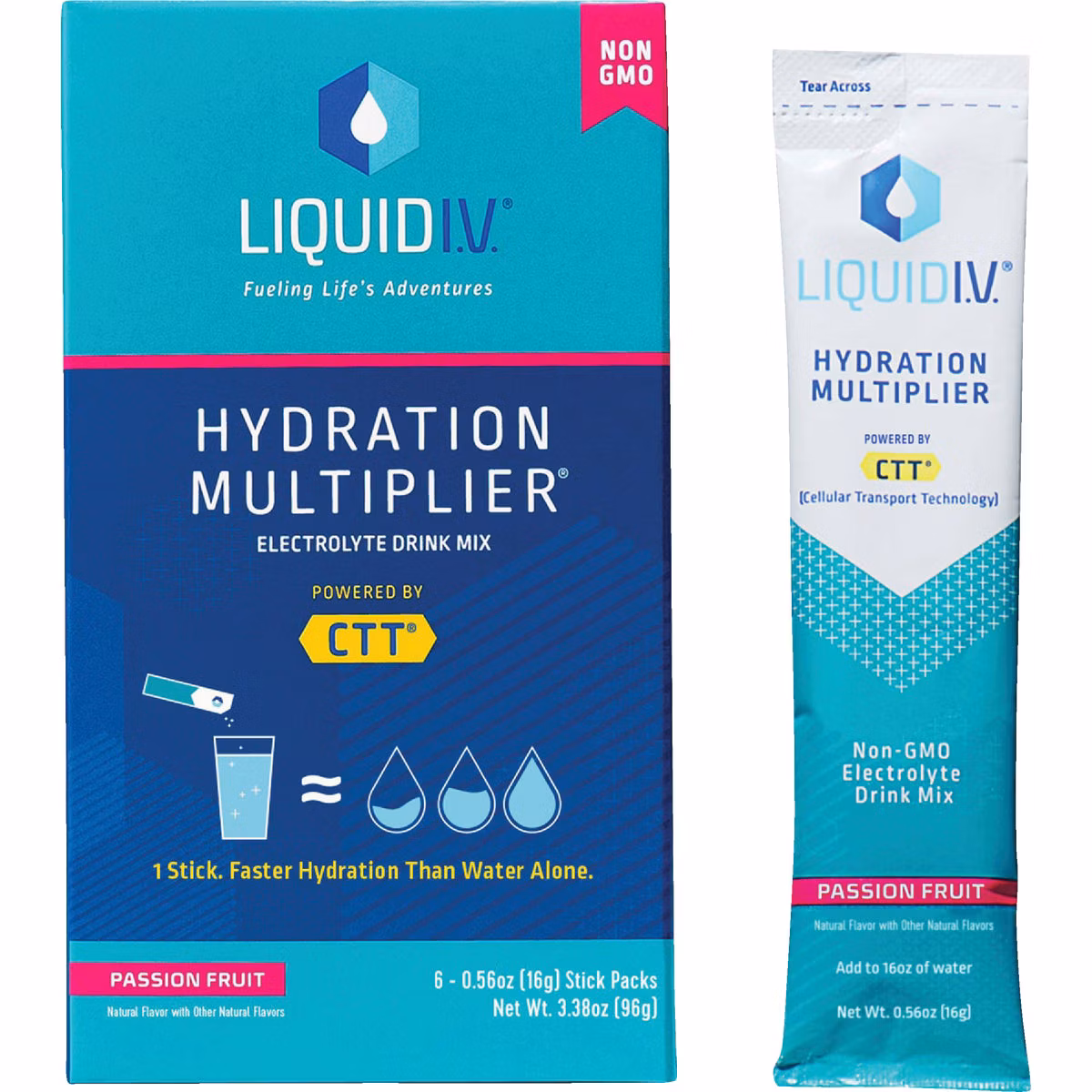 Liquid IV 0.56 Oz. Passion Fruit Hydration Multiplier Mix (6-Pack)