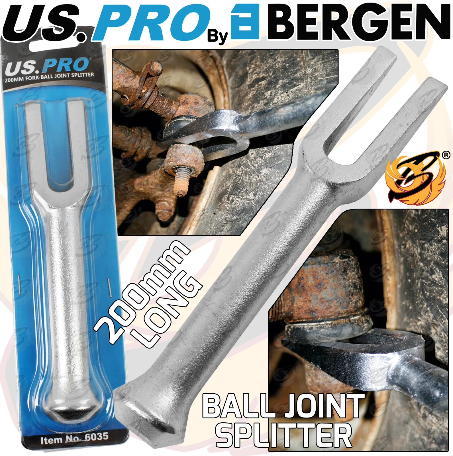 US Pro 200mm Fork Ball Joint Splitter  6035