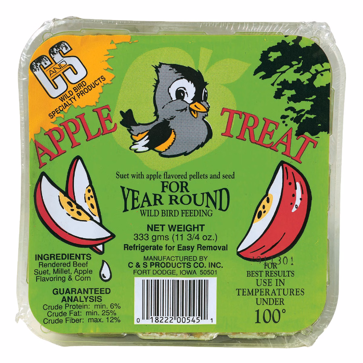 C&S 11.75 Oz. Apple Treat Suet