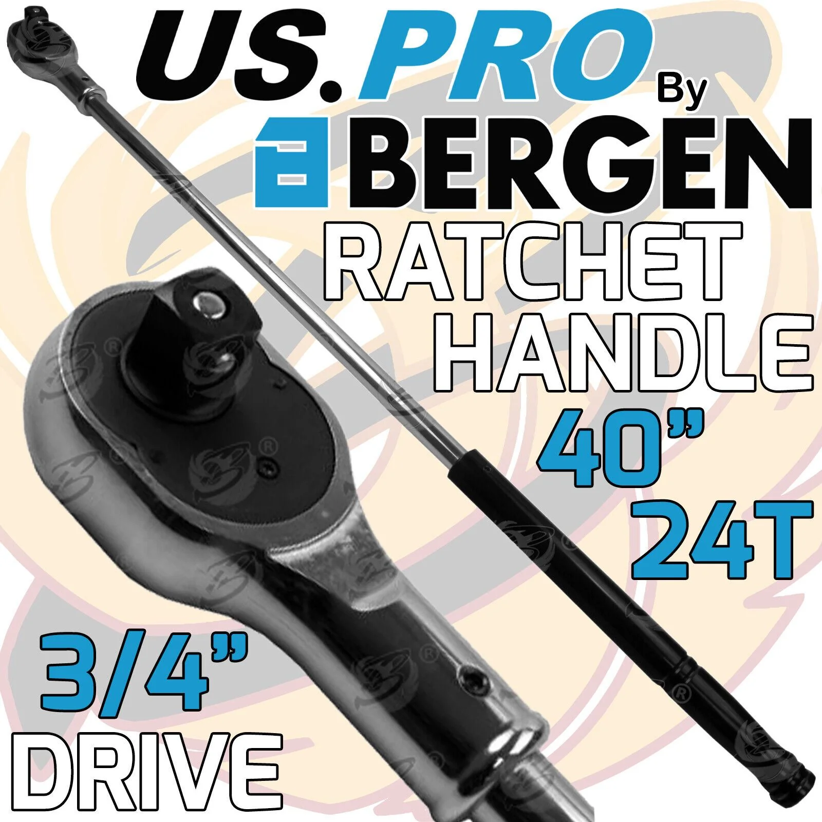US Pro 3/4″ Drive 24 Tooth 1000mm Long Ratchet Handle  4159