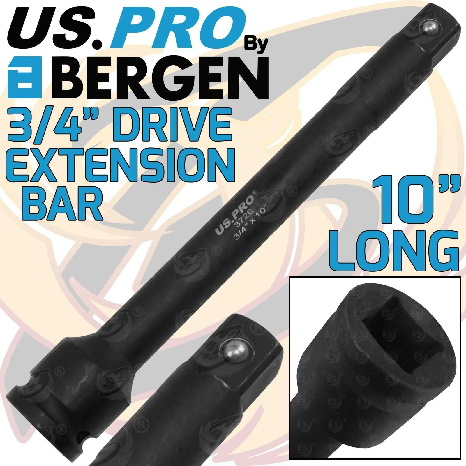 US Pro 3/4″ Drive 10″ Long Impact Extension Bar  3728