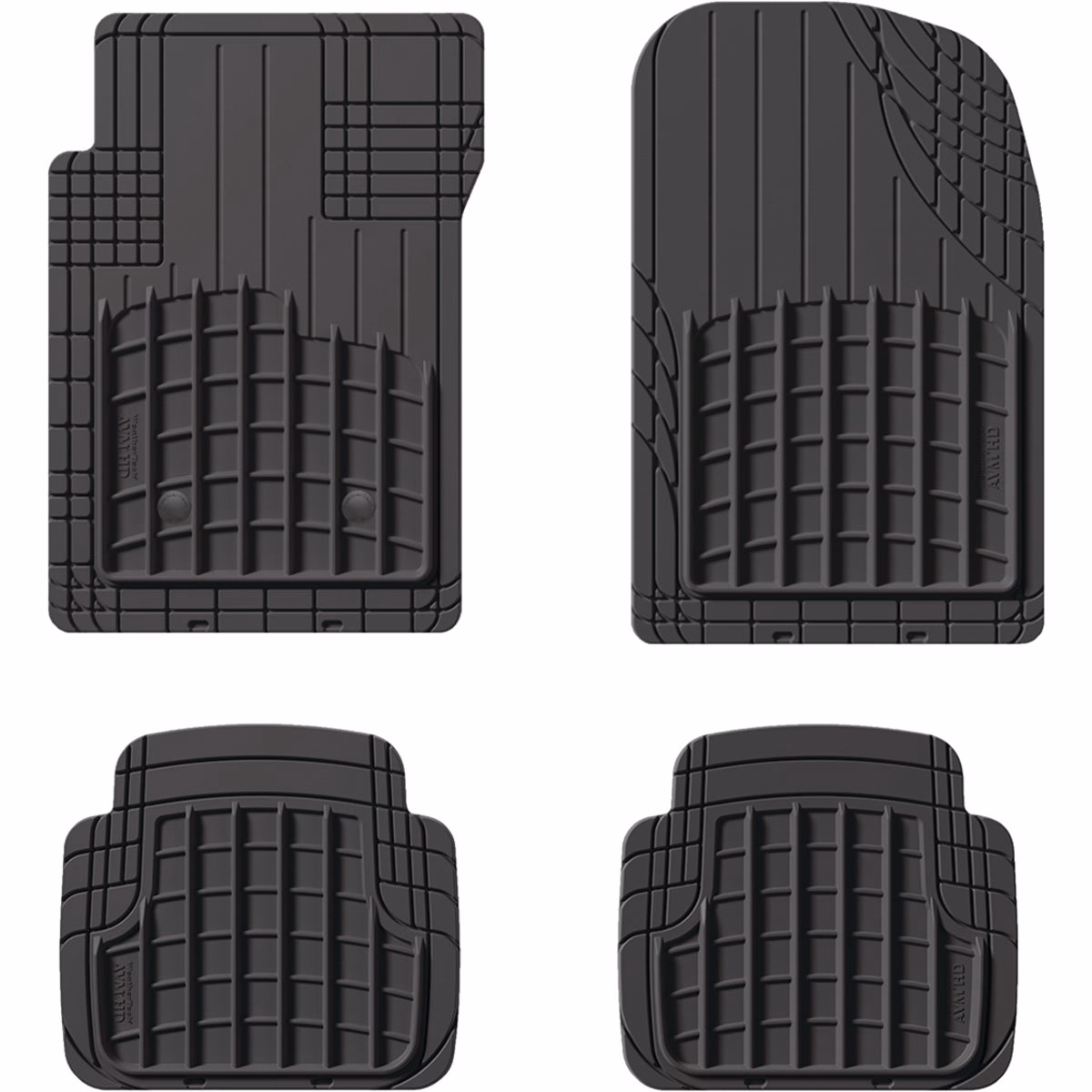 WeatherTech Trim-to-Fit Black Rubber Heavy-Duty Floor Mat (4-Piece)