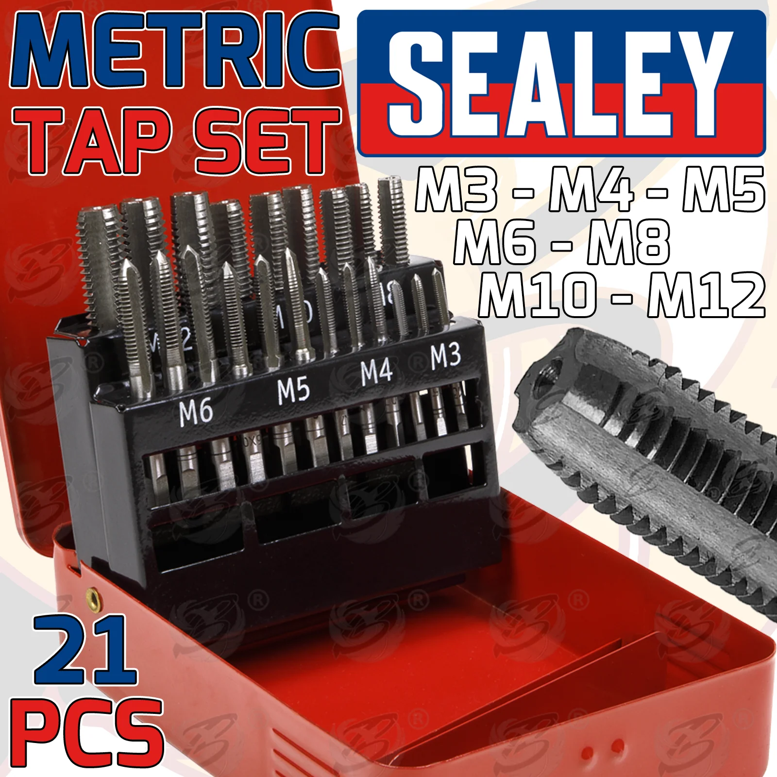 Sealey 10 Piece Metric Tap Set M3 – M12 ( AK3021 )