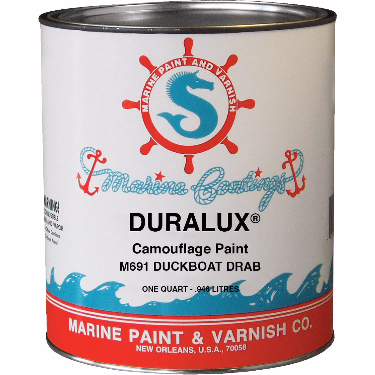 DURALUX Flat Camouflage Marine Paint, Camouflage Duckboat Drab, 1 Qt.