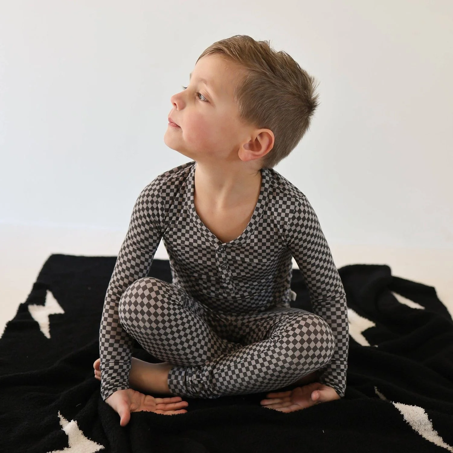 Forever French Baby Bamboo Two Piece Pajamas | Street Micro Check