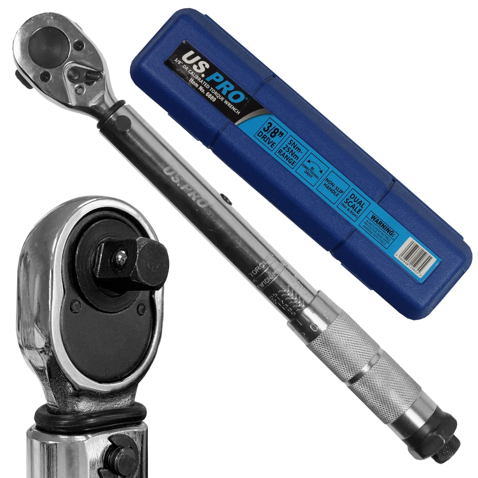US Pro 3/8″ Drive Calibrated Torque Wrench 5 – 25 Nm  6889
