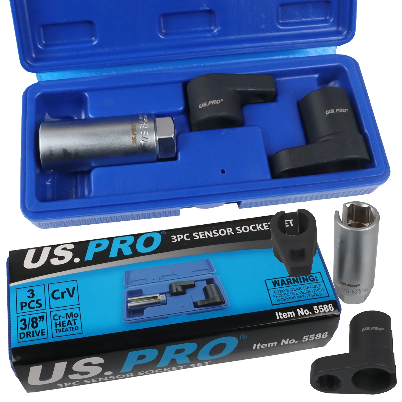 US Pro 3 Piece Sensor Socket Set  5586