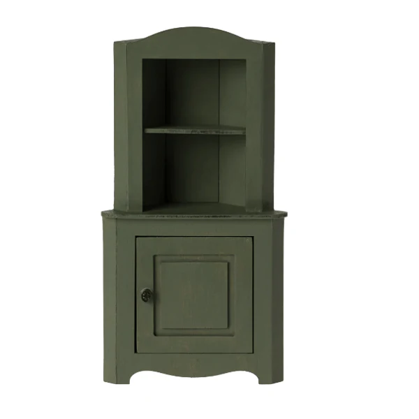 Maileg Miniature Corner Cabinet – Dark Green