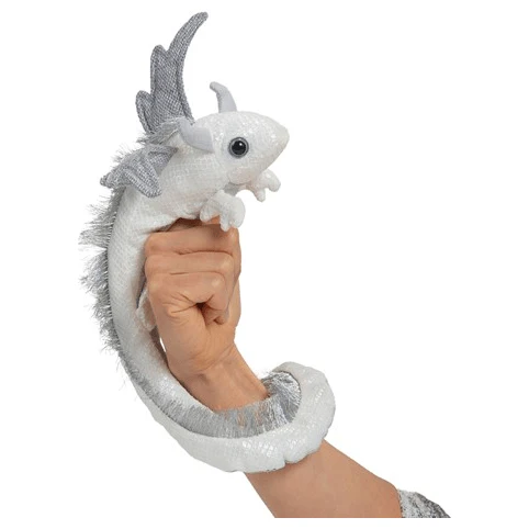 Folkmanis Finger Puppet – Dragon Wristlet, Pearl