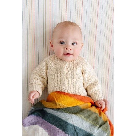 Clementine Kids Rainbow Stripe Crib Sheet