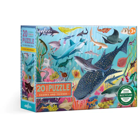 eeBoo Sharks & Friends Big Puzzle 20pc