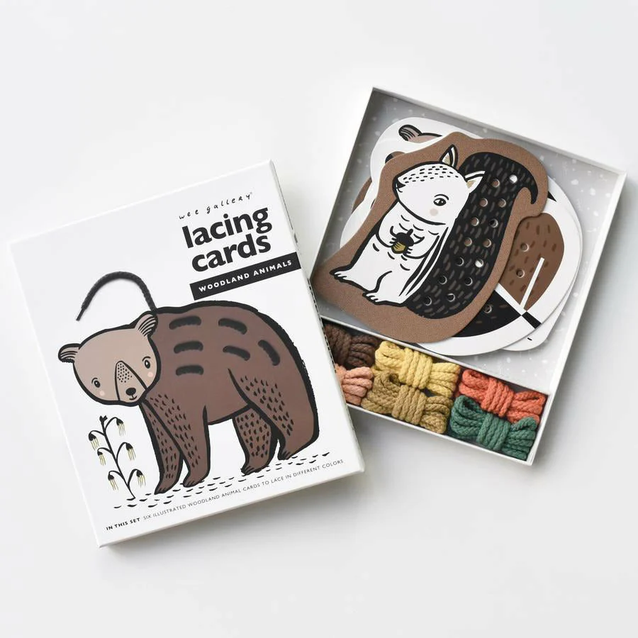 Wee Gallery Lacing Cards – Woodland Animals