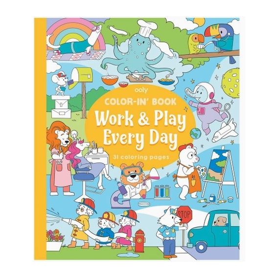 Ooly Color-In’ Book: Work & Play Every Day