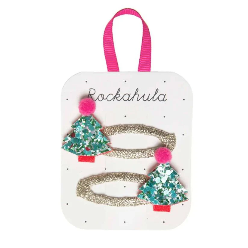 Rockahula Christmas Tree glitter clips